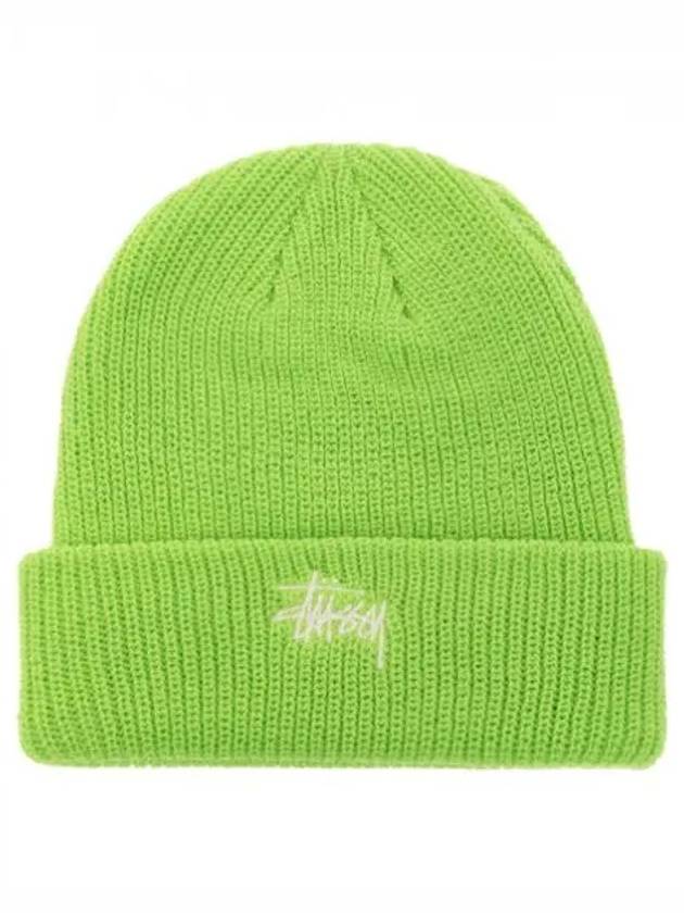 1321019 BRIGHT GREEN basic cuff beanie - STUSSY - BALAAN 1