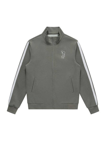 Logo Point Track Zip-up Jacket Grey - SOLEW - BALAAN 1