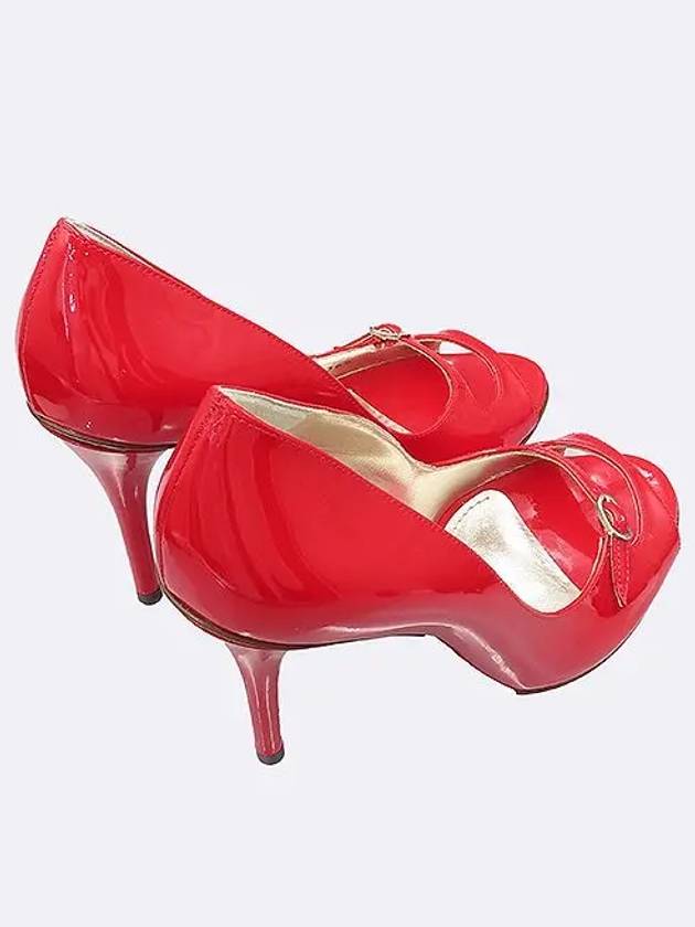 7592 Red color enamel open toe pumps women s shoes 235MM - DOLCE&GABBANA - BALAAN 6