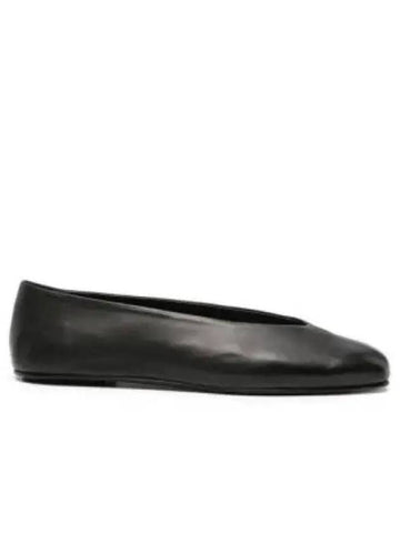 Eva Leather Flat Shoes Black - THE ROW - BALAAN 1