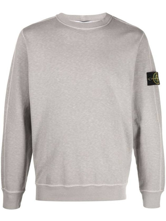 Garment Dyed Malfile Crewneck Sweatshirt Grey Heather - STONE ISLAND - BALAAN 2