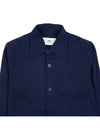 Slim Fit Long Sleeve Shirt Blue - AMI - BALAAN 4