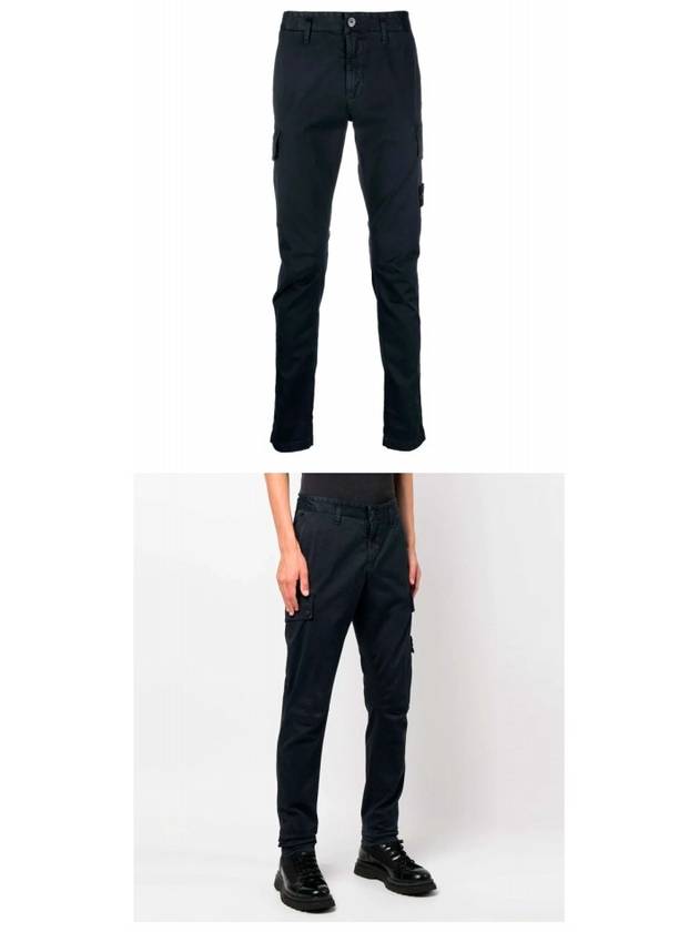 Men's Wappen Patch Cargo Straight Pants Navy - STONE ISLAND - BALAAN 5