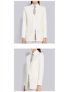 Pointelle Cable Knit V Neck Cardigan White - THOM BROWNE - BALAAN 6