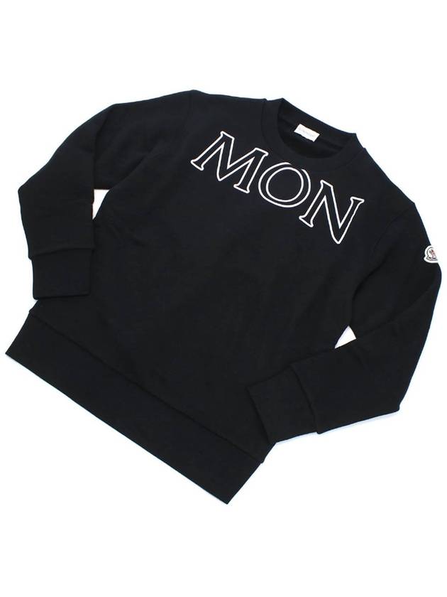 Women's Logo Patch Cotton Fleece Sweatshirt Black - MONCLER - BALAAN 7