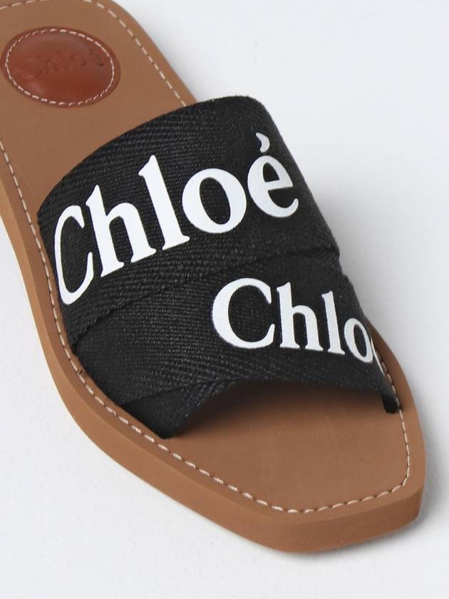 Chlo&eacute; sliders in fabric and rubber - CHLOE - BALAAN 4