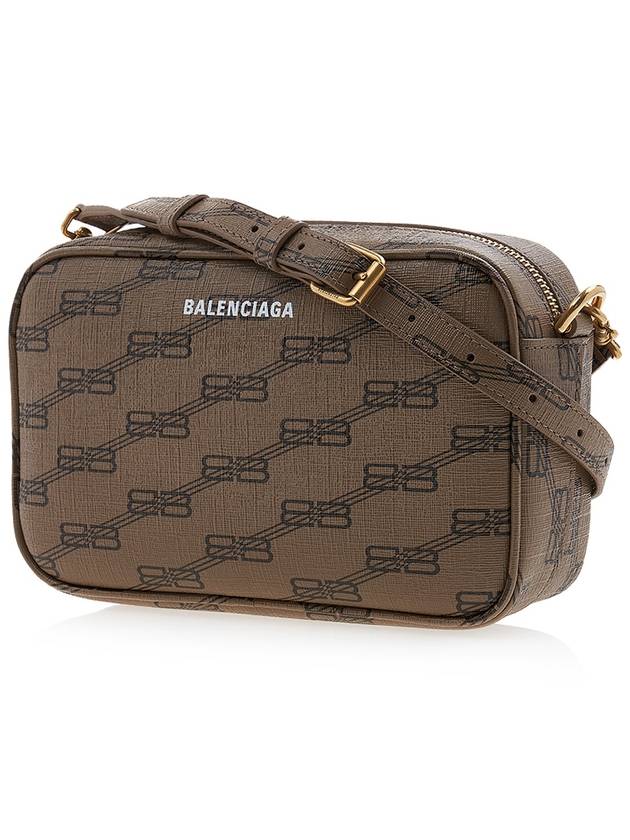 BB Monogram Coated Canvas Signature Small Camera Cross Bag Beige Brown - BALENCIAGA - BALAAN 3