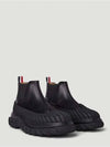 Mid Top Calf Leather Chelsea Boots Black - THOM BROWNE - BALAAN 4