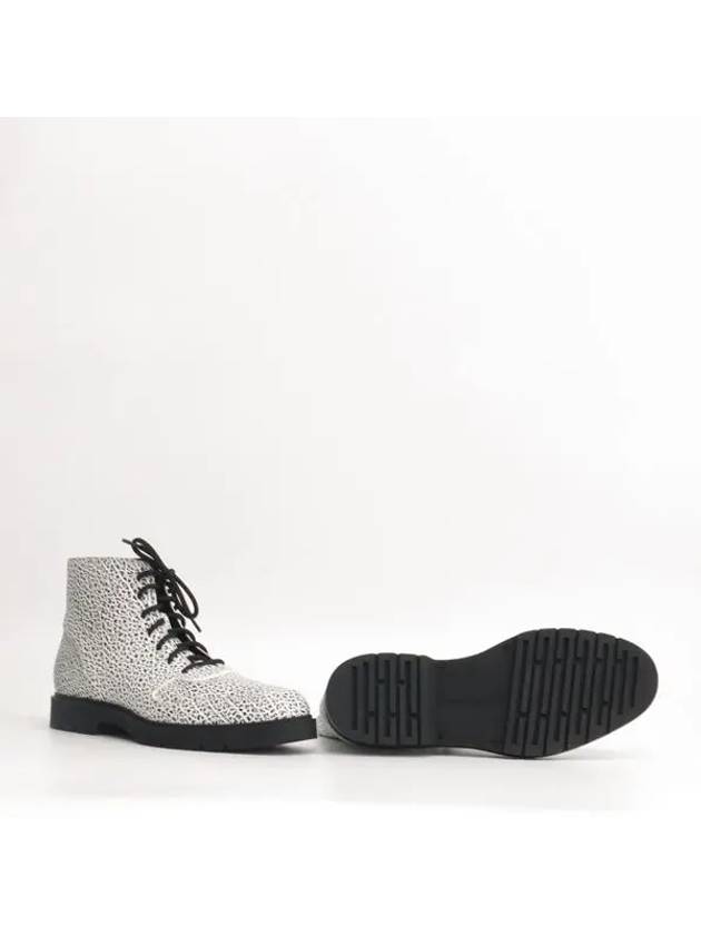 315104 Black White Pattern Men s High Top Walker Boots 265MM - ALEXANDER MCQUEEN - BALAAN 3