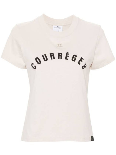 AC Straight Printed Short Sleeve T-Shirt Lime Stone - COURREGES - BALAAN 2