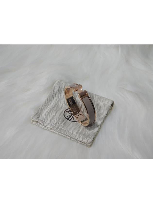 Clic H Bracelet Rose Gold & Marron Glace - HERMES - BALAAN 3