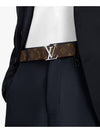 Men's LV Initiales 40MM Reversible Monogram Canvas Leather Belt Brown - LOUIS VUITTON - BALAAN.
