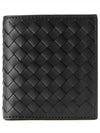 Intrecciato Small Folder Half Wallet Black - BOTTEGA VENETA - BALAAN 2