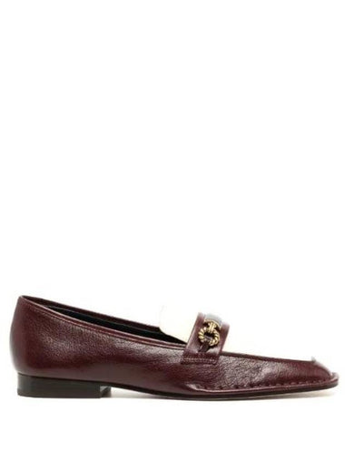 Perrine Logo Loafers Plum New Cream - TORY BURCH - BALAAN 1