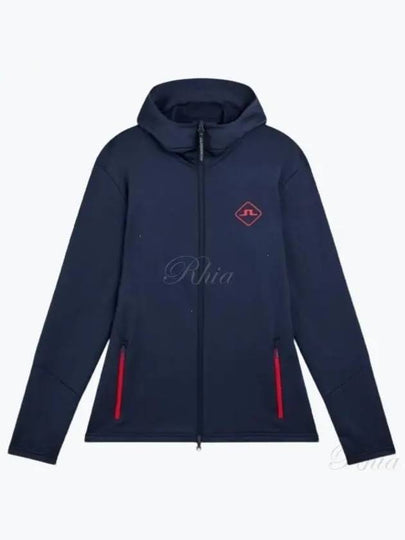 Aerial Hooded Zip-Up Jacket Navy - J.LINDEBERG - BALAAN 2