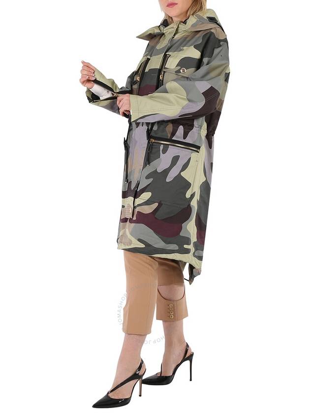 Burberry Ladies Sage Green Single-Breasted Camouflage-Print Cotton Parka, Brand Size 4 (US Size 2) - BURBERRY - BALAAN 2