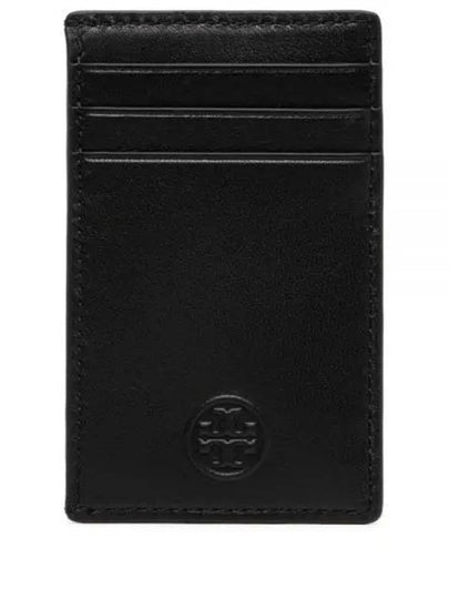 Fleming Leather Card Wallet Black - TORY BURCH - BALAAN 2