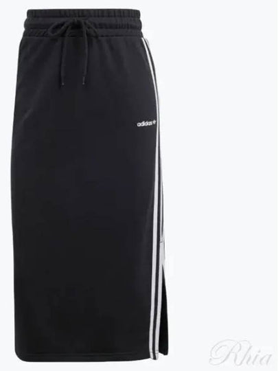 3 Stripe Long A-Line Skirt Black - ADIDAS - BALAAN 2