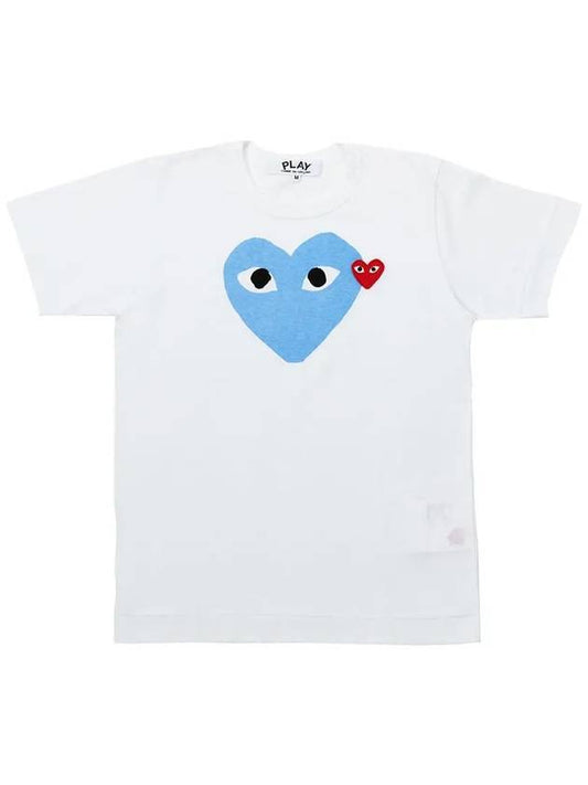 Heart logo tshirt P1T105 BLUE - COMME DES GARCONS - BALAAN 2