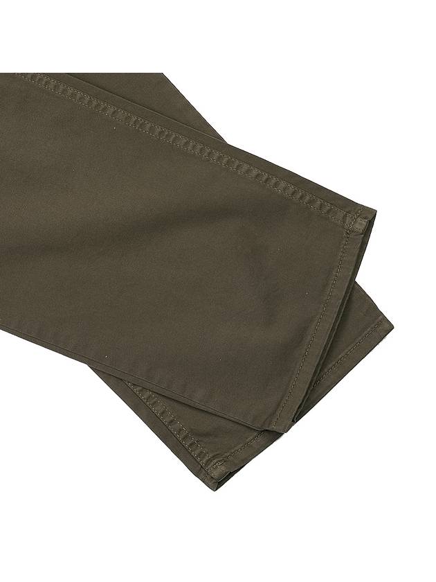 Cotton Slim Fit Satin Straight Pants Dark Green - HUGO BOSS - BALAAN 6