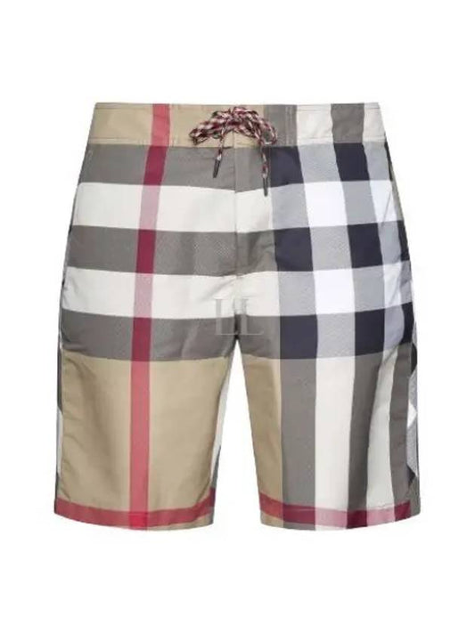 Check Swim Shorts Archive Beige - BURBERRY - BALAAN 2