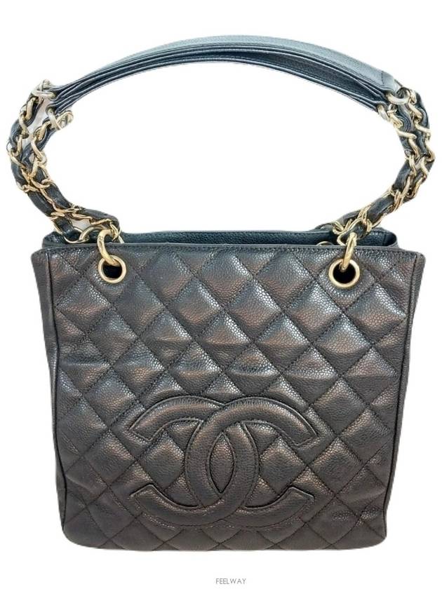 Petit Shopping Caviar Gold Shoulder Bag No 12 - CHANEL - BALAAN 1