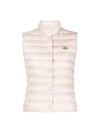 Liane Logo Patch Down Vest Light Pink - MONCLER - BALAAN 3