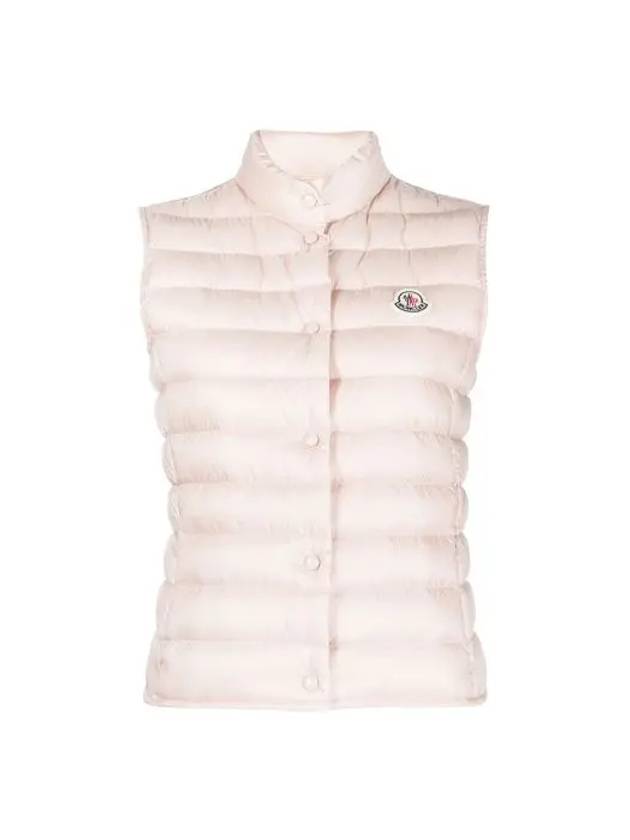 Liane Logo Patch Down Vest Light Pink - MONCLER - BALAAN 3