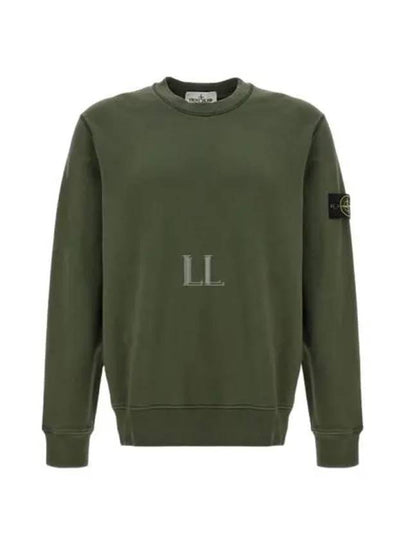 Compass Patch Cotton Sweatshirt Musk Green - STONE ISLAND - BALAAN 2