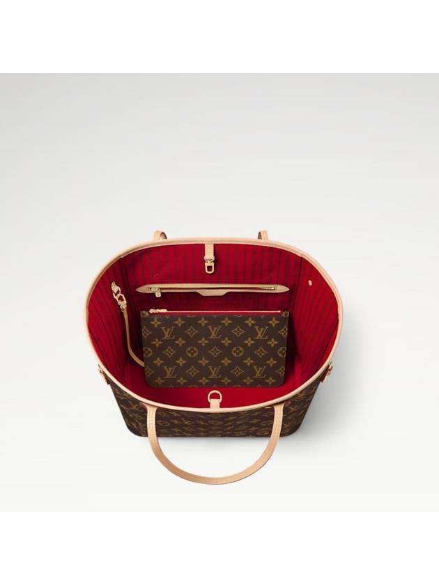 Neverfull MM Monogram Tote Bag Cerise - LOUIS VUITTON - BALAAN 4