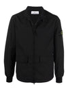 Men's Batavia Nylon Cotton Zip-Up Jacket Black - STONE ISLAND - BALAAN 2