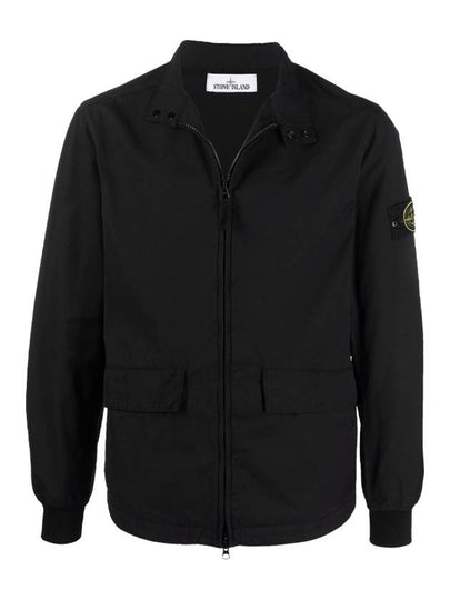 Men's Batavia Nylon Cotton Zip-Up Jacket Black - STONE ISLAND - BALAAN 2