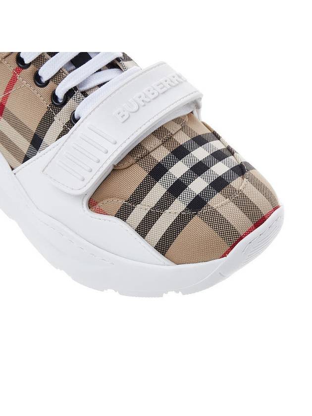 Vintage Check Suede Leather Sneakers Archive Beige - BURBERRY - BALAAN 10