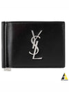 Monogram Money Clip Half Wallet Black - SAINT LAURENT - BALAAN 2