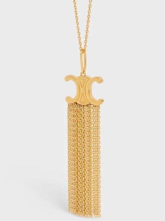 Triomphe Folk Fringe Long Necklace Gold - CELINE - BALAAN 2