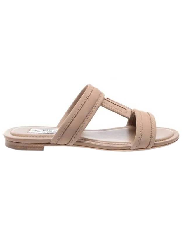 Women's Double T Sandals Beige - TOD'S - BALAAN 1