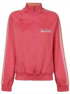 Logo Print Zip-up Jacket Pink - MSGM - BALAAN 2
