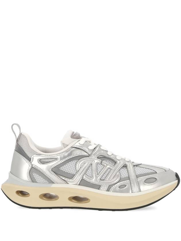 V Logo Low Top Sneakers Silver - VALENTINO - BALAAN 2