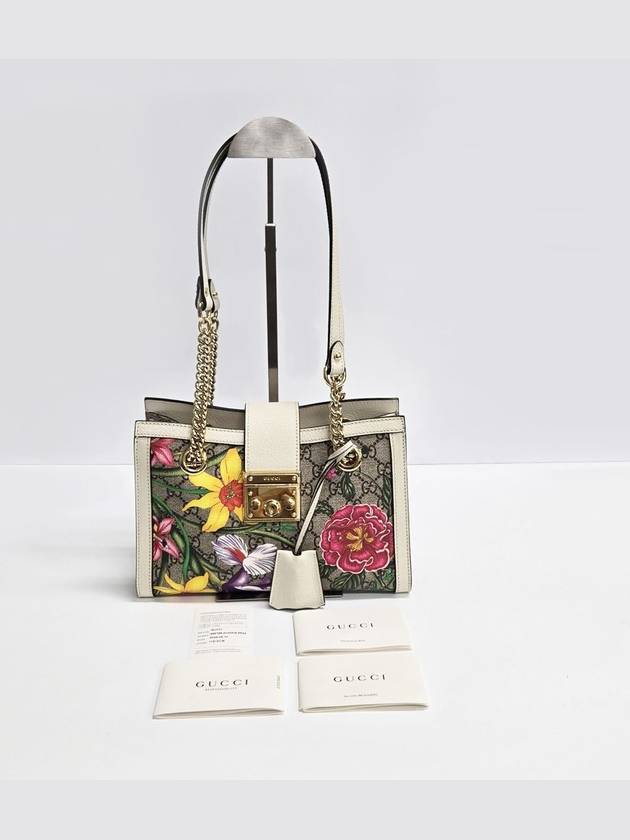 Gucci GG Supreme Flora Canvas Paddle Lock Shoulder Bag 498156 - GUCCI - BALAAN 10