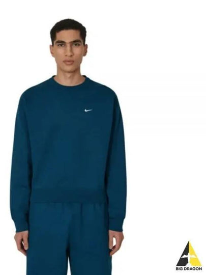 NRG Solo Swoosh Crew Neck Fleece Sweatshirt Navy - NIKE - BALAAN 2