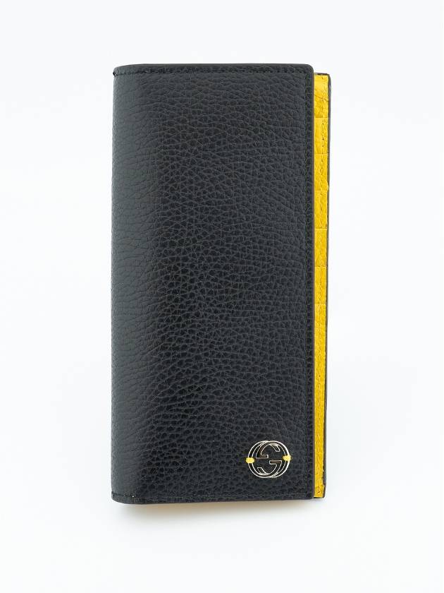 GG Interlocking Long Wallet Black Yellow - GUCCI - BALAAN 2