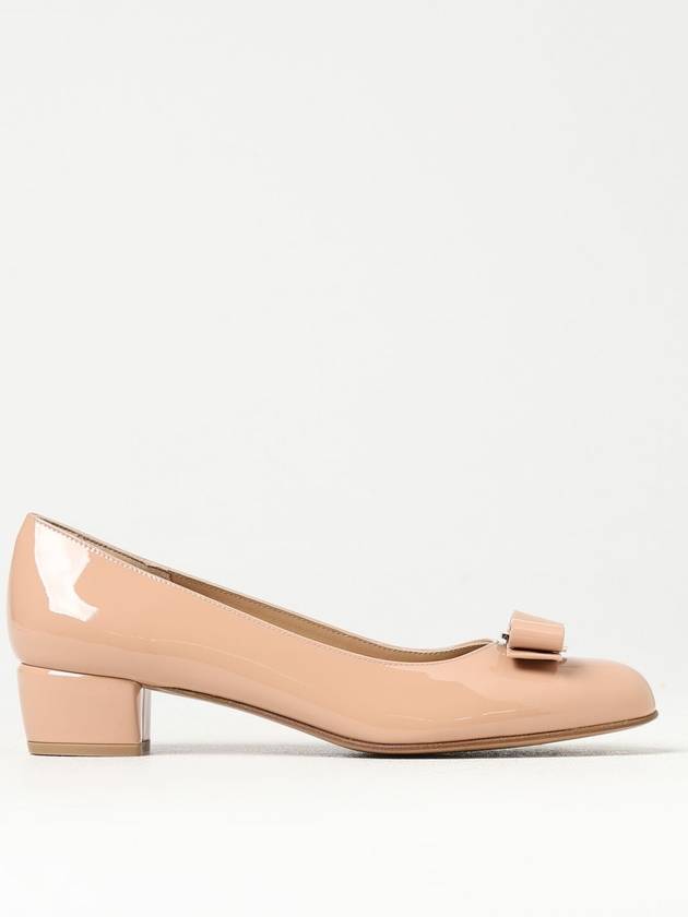 Vara Bow Patent Pumps Beige - SALVATORE FERRAGAMO - BALAAN 2