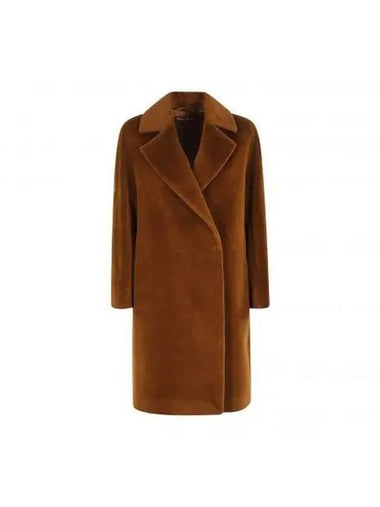 Studio Sydney Alpaca Wool Double Coat Brown - MAX MARA - BALAAN 1