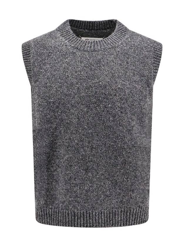 Crew Neck Knit Vest Grey - MAISON MARGIELA - BALAAN 1