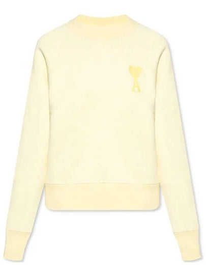 Heart Logo Overfit Sweatshirt Yellow - AMI - BALAAN 2