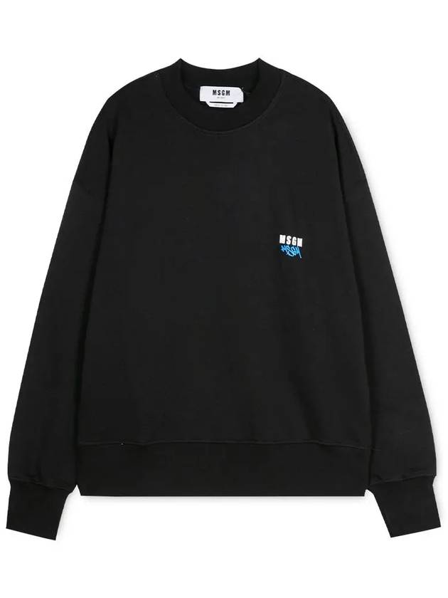 Logo Crew Neck Sweatshirt Black - MSGM - BALAAN 4