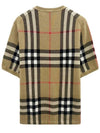 Men's Jacquard Check Pattern Silk Wool Knit Top Beige - BURBERRY - BALAAN 3