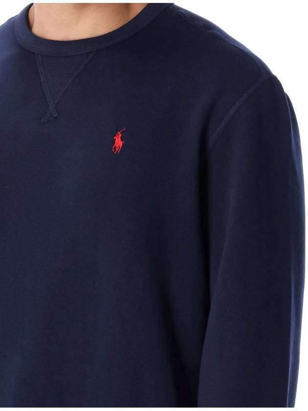 Embroidered Logo Pony Crew Neck Sweatshirt Navy - POLO RALPH LAUREN - BALAAN 4