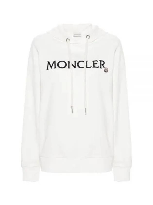 Women s Front Embroidered Logo Cotton Hoodie 215477 - MONCLER - BALAAN 1