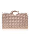 Le Troisieme Stud Pattern Rubber Tote Bag Powder - VALENTINO - BALAAN 2